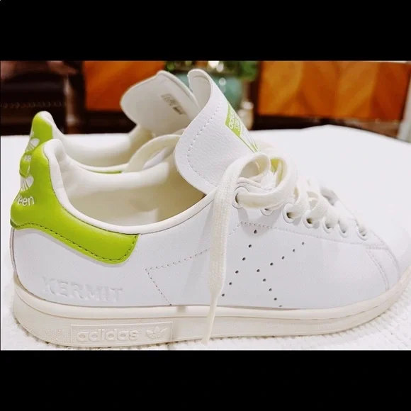 adidas gazelle silver green womens Disney Kermit Stan Smith Shoes GX9513